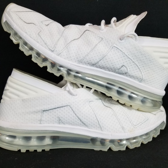 nike air max flair triple white
